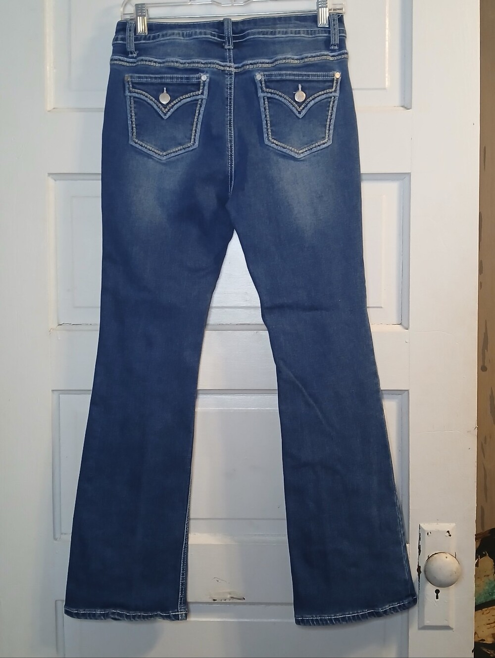 SHEIN Women’s Bootcut Flare Jeans Size M US 6 Medium Wash Stretch Denim 29x29